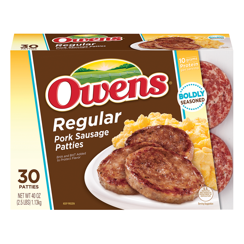 Owens® Frozen Pork Breakfast Sausage Regular 40 oz
