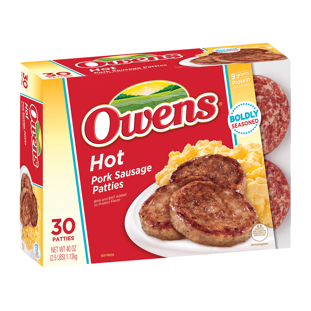 Owens® Frozen Pork Breakfast Sausage Hot 40 oz